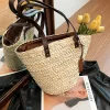 Sac à main tissé en rotin pour femmes, sac de plage de grande capacité, sac à main en paille, grand panier shopper, fourre-tout, sac fait main Boho, nouveau design, 2024