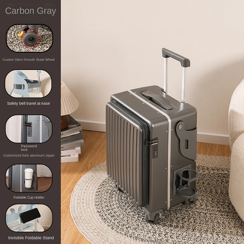 ko ku 2025 nouvelle mise à jour bagages multifonctionnels pour les enfants peuvent s'asseoir et monter les enfants porte bagages ouverture avant valise de voyage