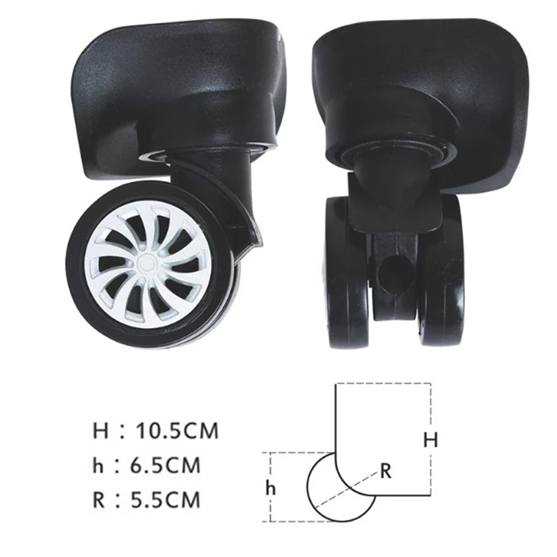 roue à bagages universelle pour valise, 4 pièces, roues pivotantes à 360 degrés, outils de roue de chariot