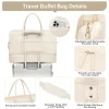 sacs de voyage pour bagages avec un sac à vêtements et trousse de toilette, sac à bandoulière de grande capacité pour les déplacements quotidiens, fourre tout pour femmes