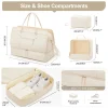 sacs de voyage pour bagages avec un sac à vêtements et trousse de toilette, sac à bandoulière de grande capacité pour les déplacements quotidiens, fourre tout pour femmes