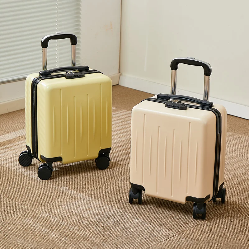 valise légère en cuir pour femmes de 14 pouces, mallette d'embarquement de voyage aérien, petite nouvelle boîte de mot de passe pour hommes, valises sur roulettes