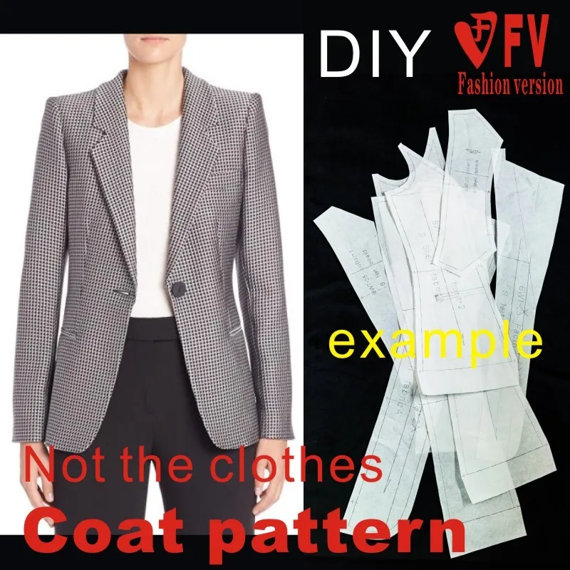 modèle de coupe de modèle de costume des femmes manteau mince modèle de conception de vêtements 1:1 bwt 54