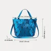 sac à main fourre tout pour femmes, sacs à bandoulière de grande capacité, sac à main géométrique mat, sac seau pliable
