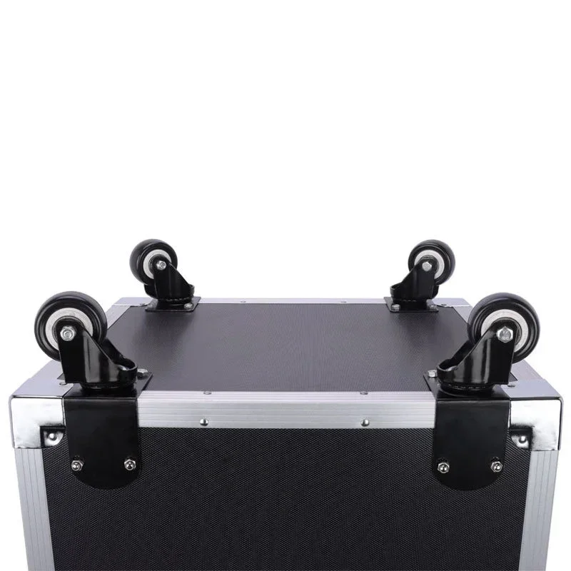 boîte à outils portable avec roues en aluminium, valise d'évaluation, grande mallette de vol rigide, outils de rangement, boîtes de transport professionnelles