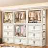 armoire pliante 70/80cm, organisateur de rangement pliable de grande capacité, organisateur de vêtements mobile à assemblage facile, couvertures/jouets