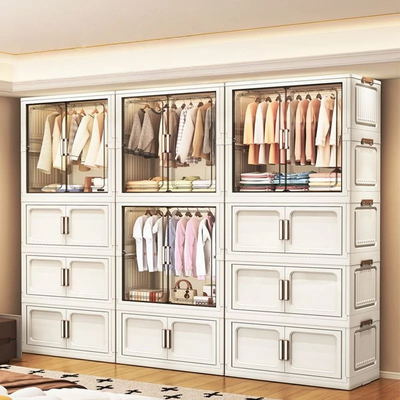 armoire pliante 70/80cm, organisateur de rangement pliable de grande capacité, organisateur de vêtements mobile à assemblage facile, couvertures/jouets