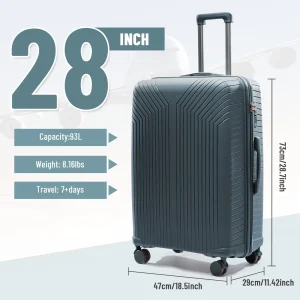 Valise de voyage 2024 nouvelle grande capacité bagages roulants Durable TSA valise cabine à main 20/24/28 pouces boîtier de chariot bagages