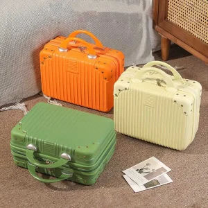 Mini valise de voyage de 14 pouces, boîte à cosmétiques, organisateur de bagages à main, étui de maquillage, petite boîte à mot de passe, étui d’embarquement