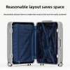 ensemble de bagages en alliage d'aluminium et magnésium, valise de voyage 20" et 28" avec serrure tsa, légère et durable