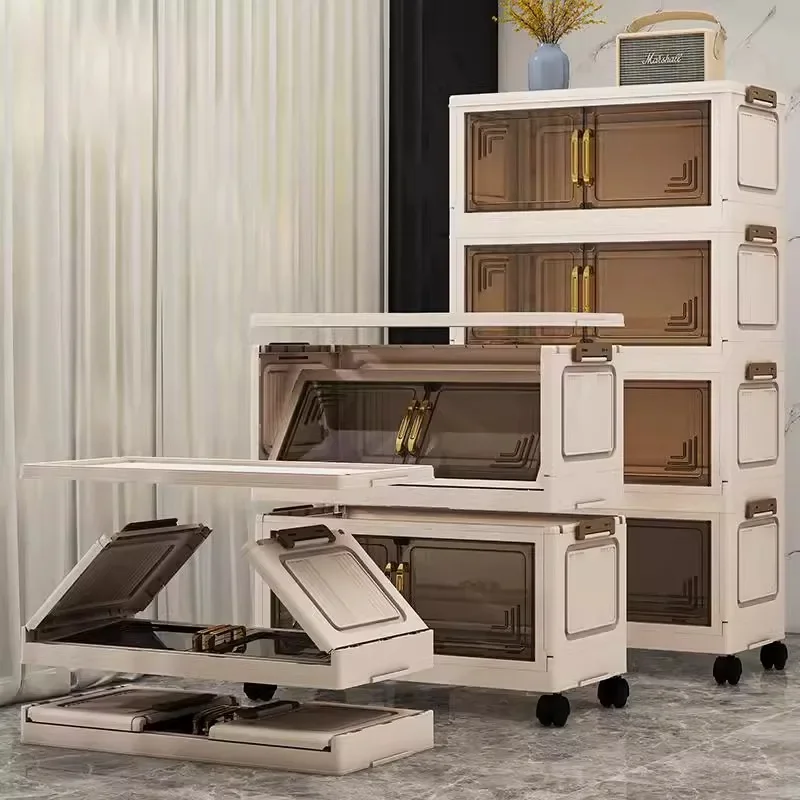 armoire de rangement pliante multifonction de 45/55/65cm de longueur, armoire pour articles divers, casier de garde robe anti poussière de grande capacité