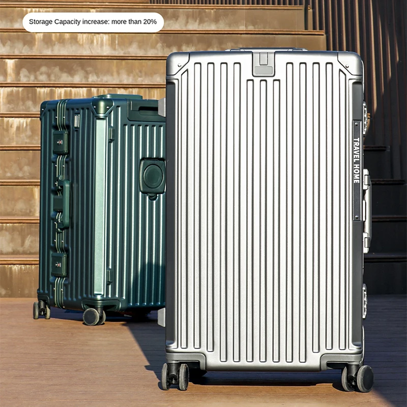 valise surdimensionnée 32/30 pouces, cadre multifonctionnel en aluminium, bagages avec porte gobelet usb, valises de voyage de haute qualité 26 "28"