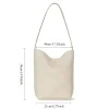 sac seau en cuir pour femme – sac fourre tout structuré souple avec poignée supérieure sur l'épaule, sac de jour minimaliste de luxe