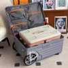 nouveau compartiment à bagages à ouverture latérale de 24 pouces avec roues surdimensionnées et valise d'embarquement de 20 pouces, valise de voyage de grande capacité