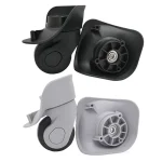 1 paire de roues de valise roulettes pivotantes roue de bagages silencieuse remplacement de roue de bagages de haute qualité pour accessoire de chariot de valise