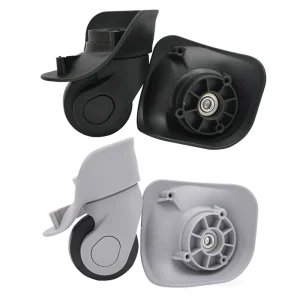 1 paire de roues de valise roulettes pivotantes roue de bagages silencieuse remplacement de roue de bagages de haute qualité pour accessoire de chariot de valise