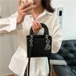 Sac à main en cuir pour femmes, marque de luxe de styliste célèbre, sac à bandoulière classique élégant, article de mode populaire pour dames