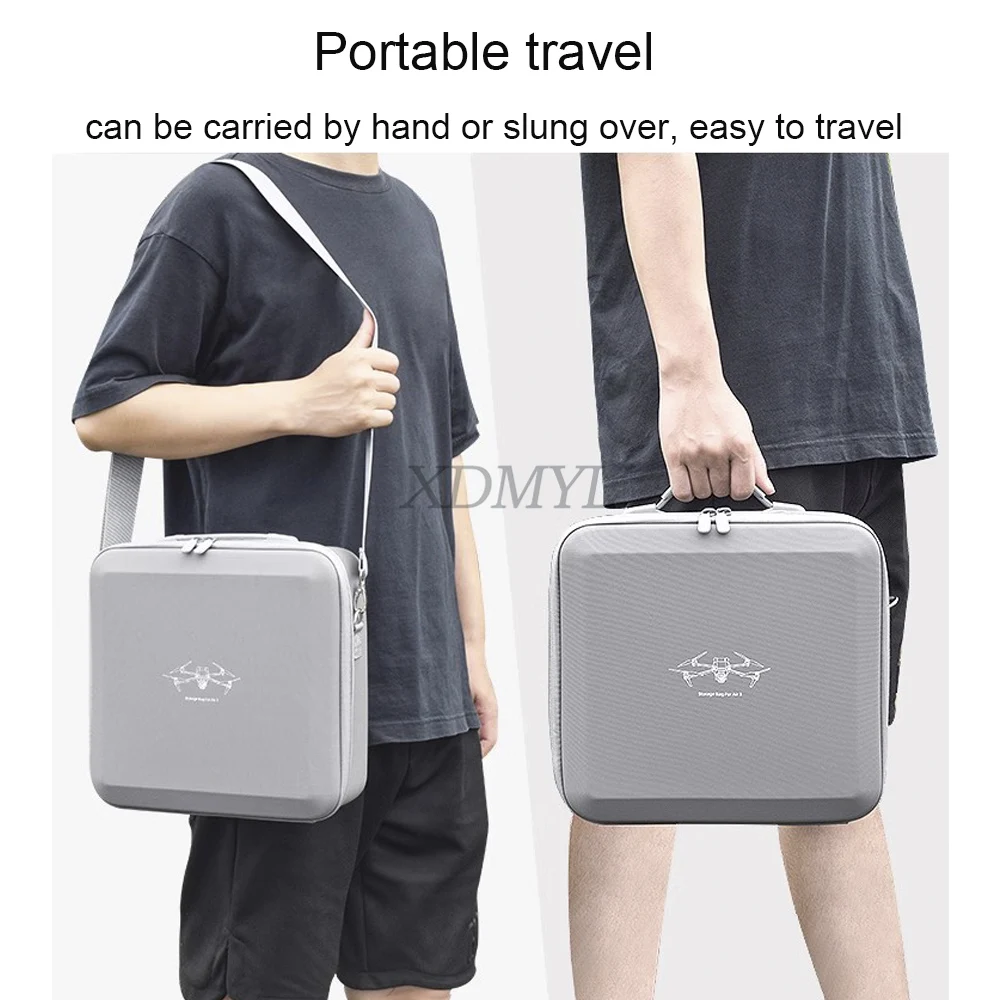 sac à bandoulière simple portable pour dji air 3/air 3s rc 2/rc n2/rc n3, sac à bandoulière à coque rigide, valise, accessoires de drone