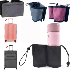 Porte-gobelet pour bagages, s&rsquo;adapte à toutes les poignées de valise, valise de voyage Durable à main libre, sac de boisson, porte-tasses de thé au lait et à café