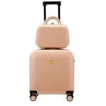 Ensemble de valise à roulettes universelle pour femme, valise de voyage, bagage 18 amaran, matériau super compressif, ABS, PC