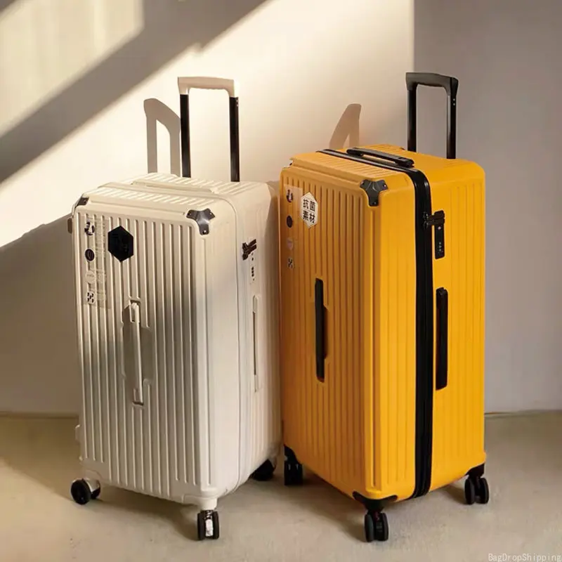 valise de voyage respirante pour hommes et femmes, boîte de tige de traction pour étudiants, roue de frein 28 ", bagage avec mot de passe, style fermeture éclair, 32