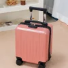 boîte à bagages à main de 14 pouces, valise de petite taille, roues pivotantes silencieuses simples et élégantes, adaptées aux hommes et aux femmes