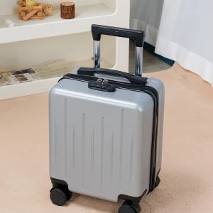 Boîte à bagages à main de 14 pouces, valise de petite taille, roues pivotantes silencieuses simples et élégantes, adaptées aux hommes et aux femmes