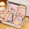 sac de rangement de voyage de grande capacité, mignon, étanche, dessin animé, vêtements portables, sous vêtements, chaussures, sac de rangement de bagages avec fermeture éclair