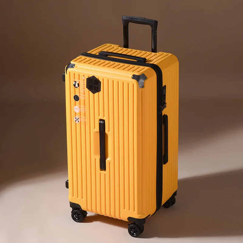 valise de voyage respirante pour hommes et femmes, boîte de tige de traction pour étudiants, roue de frein 28 ", bagage avec mot de passe, style fermeture éclair, 32