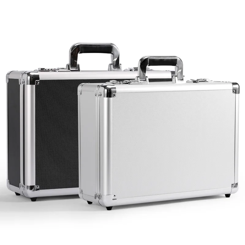 valise portable boîte à outils en aluminium avec serrure boîte à outils électrique avec éponge étui rigide robuste mallette de vol boîte de rangement domestique
