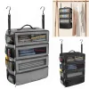 Organisateur de valise, organisateur de bagages de voyage de grande capacité, étagère suspendue, emballage Cube placard, sacs de rangement pliables suspendus Organisateur de valise, organisateur de bagages de voyage de grande capacité, étagère suspendue, emballage Cube placard, sacs de rangement pliables suspendus