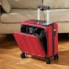 valise à roulettes à la mode de 18 pouces avec support porte gobelet et valeur esthétique valise à main avec couvercle rabattable avant