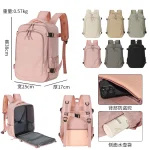 Grande capacité 180 °     Sac à dos ouvert, sac à dos de rangement multi-compartiments, sac de voyage d&rsquo;affaires décontracté