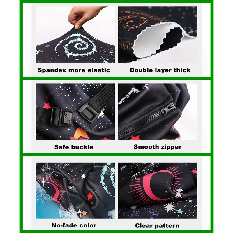 housse de protection pour bagages, imprimé d'animaux élastiques épais, combinaison pour sac de 18 à 32 pouces, housse de valise, housse de chariot, accessoires de voyage