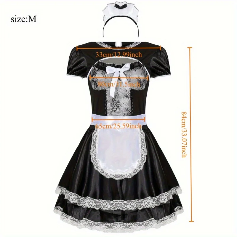costume de femme de chambre noir pour jeu de rôle! disponible en tailles m xl idéal pour les vêtements et accessoires de déguisement de jeu et de cosplay