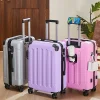 valise à bagages de 20 à 28 pouces avec roulettes, sac de voyage avec porte gobelet et support pour téléphone, compagnon de voyage essentiel pour la sécurité