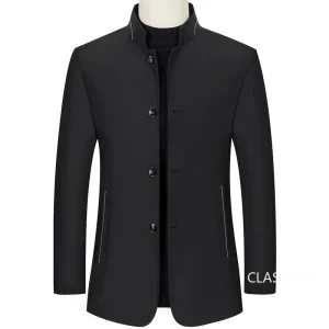 Hommes Blazers costumes vestes col montant affaires costumes décontractés manteaux mâle Slim Fit Blazers vestes Blazers manteaux taille 4XL Hommes Blazers costumes vestes col montant affaires costumes décontractés manteaux mâle Slim Fit Blazers vestes Blazers manteaux taille 4XL
