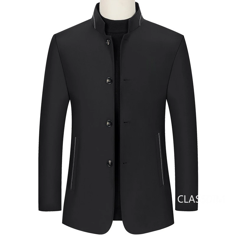 Hommes Blazers costumes vestes col montant affaires costumes décontractés manteaux mâle Slim Fit Blazers vestes Blazers manteaux taille 4XL Hommes Blazers costumes vestes col montant affaires costumes décontractés manteaux mâle Slim Fit Blazers vestes Blazers manteaux taille 4XL