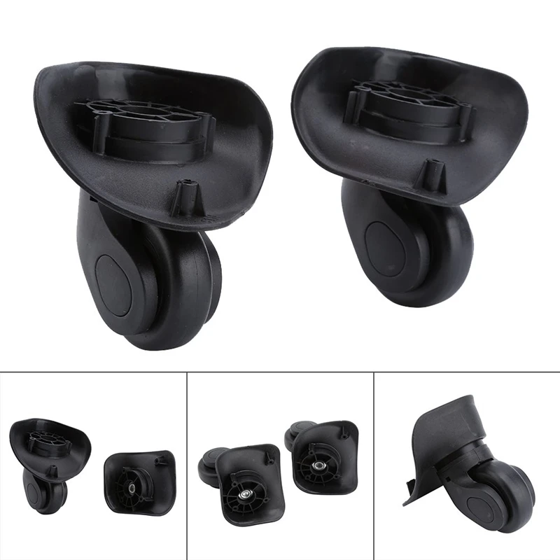 nouveau 2/4 pièces valise roues bagages spinner roulette silencieuse bagages roues roues de remplacement douane boîte chariot pièces accessoires