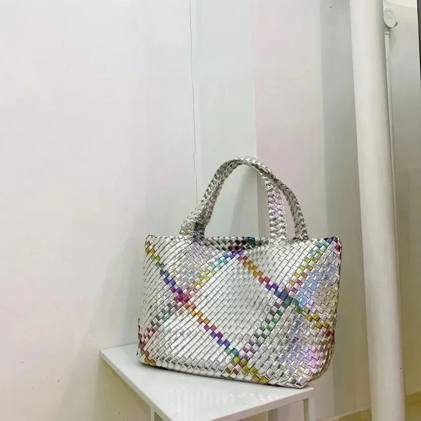 sacs à main tissés de luxe pour femmes, grands sacs à bandoulière de styliste pour femmes, sacs à main de shopping en pu à la mode, pochettes composites, 2025