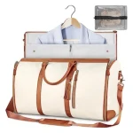 Valise pliante en cuir PU de grande capacité pour femmes, bagage à main personnalisable, sac de voyage, rangement multifonction