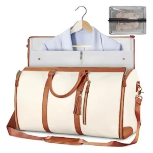 Valise pliante en cuir PU de grande capacité pour femmes, bagage à main personnalisable, sac de voyage, rangement multifonction Valise pliante en cuir PU de grande capacité pour femmes, bagage à main personnalisable, sac de voyage, rangement multifonction