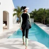 maillot de bain grande taille pour femme, nouveau style, micro gros mm, protection solaire, ensemble trois pièces, manches longues, pantalon long, sous marin s, 2025
