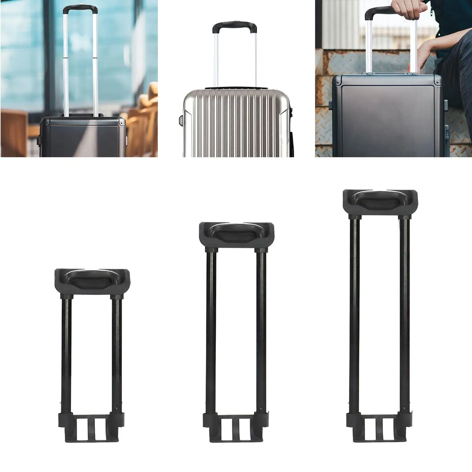 poignée télescopique de bagage pour hommes, mallette de transport, poignée de valise en aluminium portable, sports, voyage d'affaires, activités de plein air
