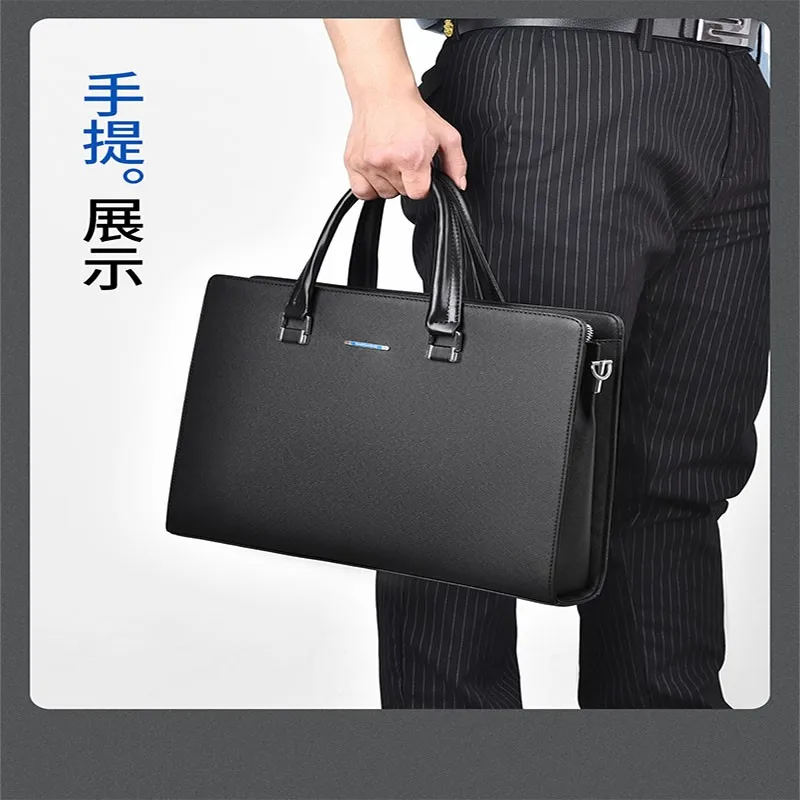 porte documents en cuir pu pour hommes, sac d'executives de styliste pour bureau d'affaires, épaule carrée latérale, sacoche a4, valise