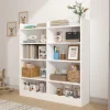 bibliothèque blanche à 5 niveaux pour enfants en bas âge, armoire de rangement moderne pour jouets d'enfants, meubles de garderie, bibliothèque de lecture, en stock aux états unis