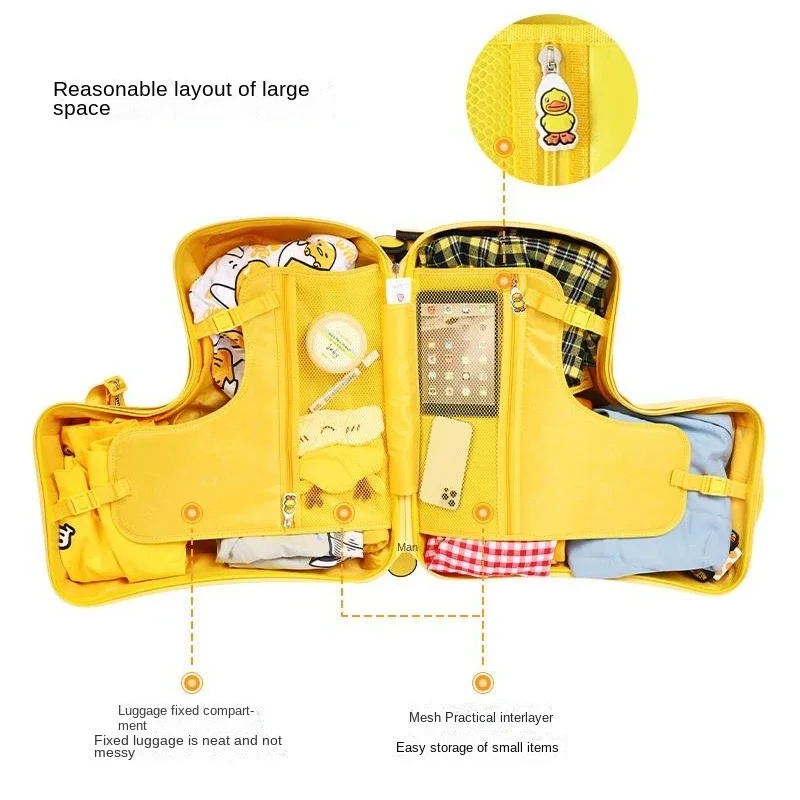 valise de dessin animé poney mignon pour enfants, peut s'asseoir et monter, bagages à main pour enfants, valise à roulettes pour bébé, cabine d'embarquement, 20 po