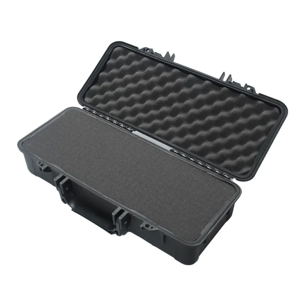grande boîte à outils rigide étanche avec mousse personnalisée, stockage sûr, boîte à outils antichoc, mousse haute densité