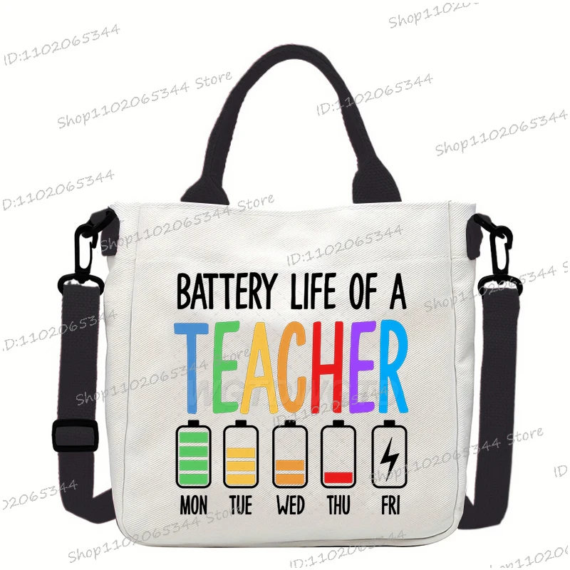 nouveau sac à main d'école de créateur drôle retour à l'école imprimé sac à bandoulière pour filles garçons mode enseignant cadeaux toile sacs à bandoulière