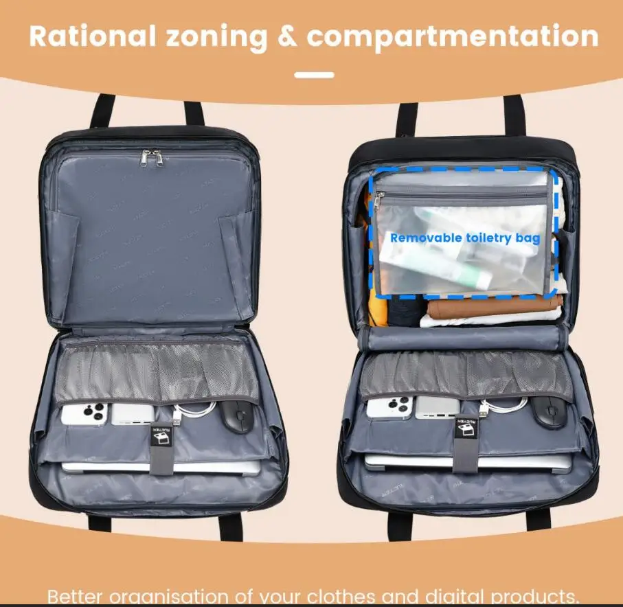 valise de voyage pour hommes, sac de chariot d'affaires, sac à roulettes, sacs à roulettes de voyage oxford sur roulettes, bagage à main